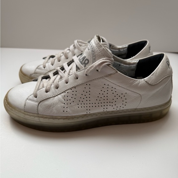 P448 Shoes - P448 women’s John Glass White Leather Sneakers